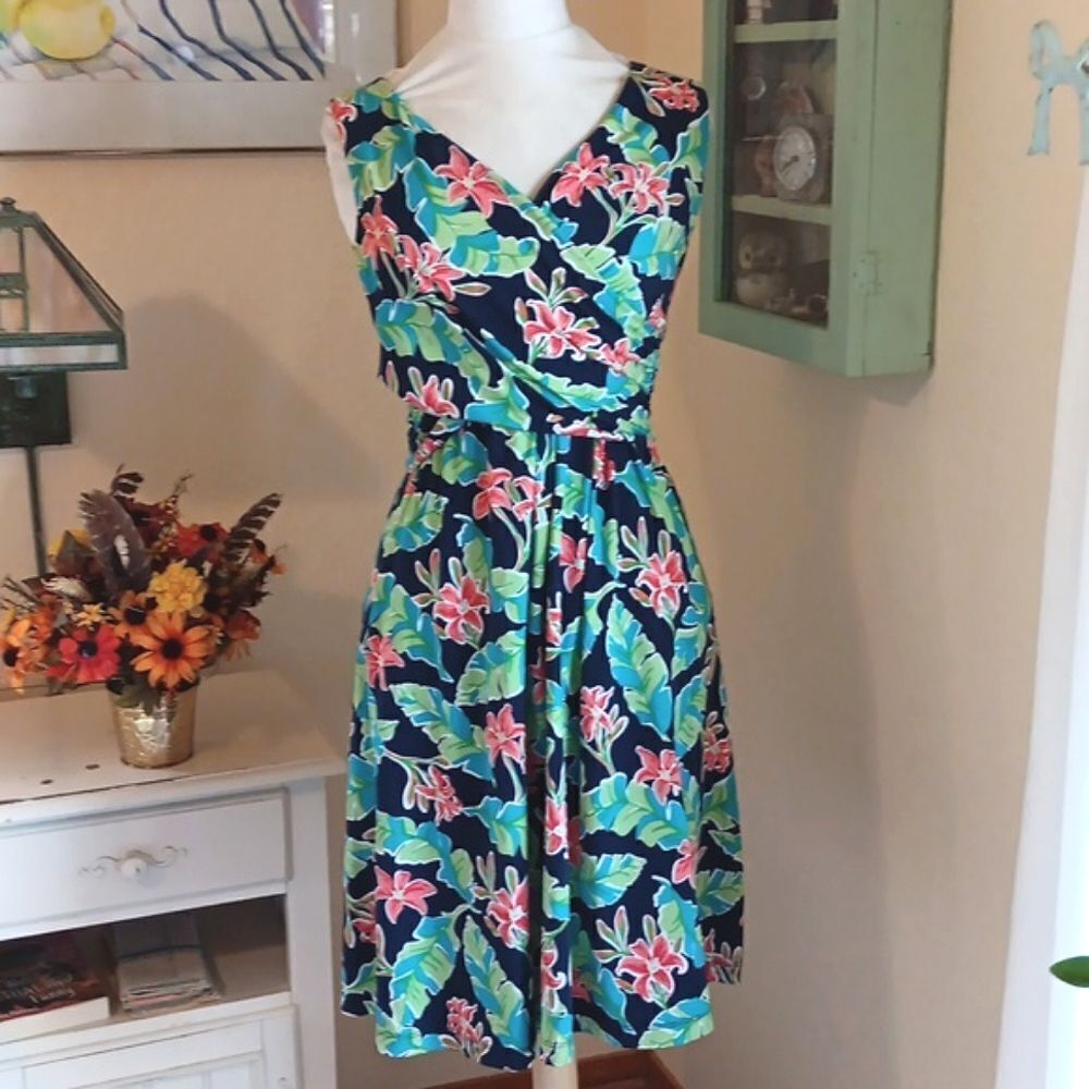 Lands' End Floral Dress